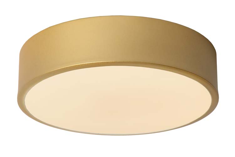 Plafonnière - Ø 20 cm - LED Dimb. - 1x12W 2700K - 3 StepDim - Mat Goud / Messing
