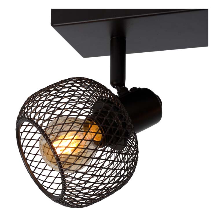 Plafonnier - noir - 31x14,5x14cm - dimmable - 2xE14 - 25W