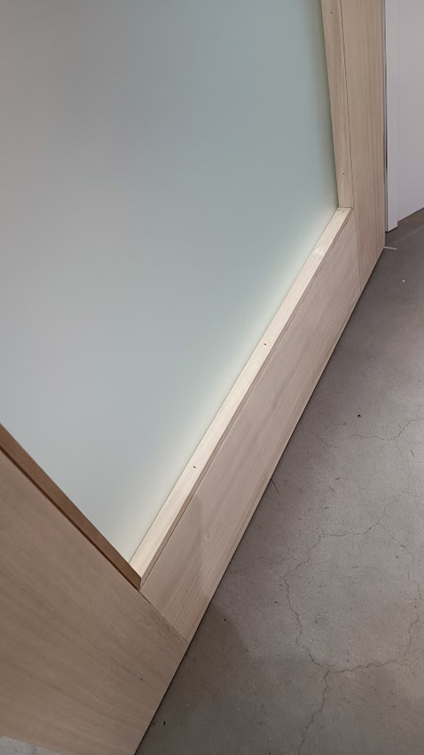 Porte intérieure complète Vento verre mat/bois massif 201,5x83cm réversible + châssis blanc 16,5cm