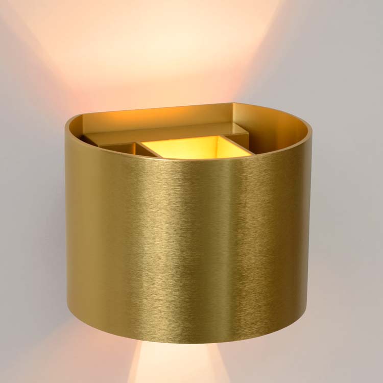Wandlamp - goud/messing - afgerond - dimbaar - G9 - 4W - 2700K