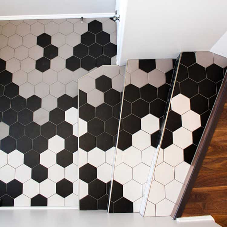 Vloer- en wandtegel Hexagon grijs 20x17,5cm