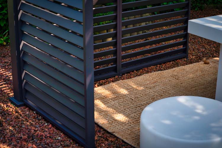 Panneau d'ambiance lamelles pour pergola anthracite 0,93x2,38m manuel