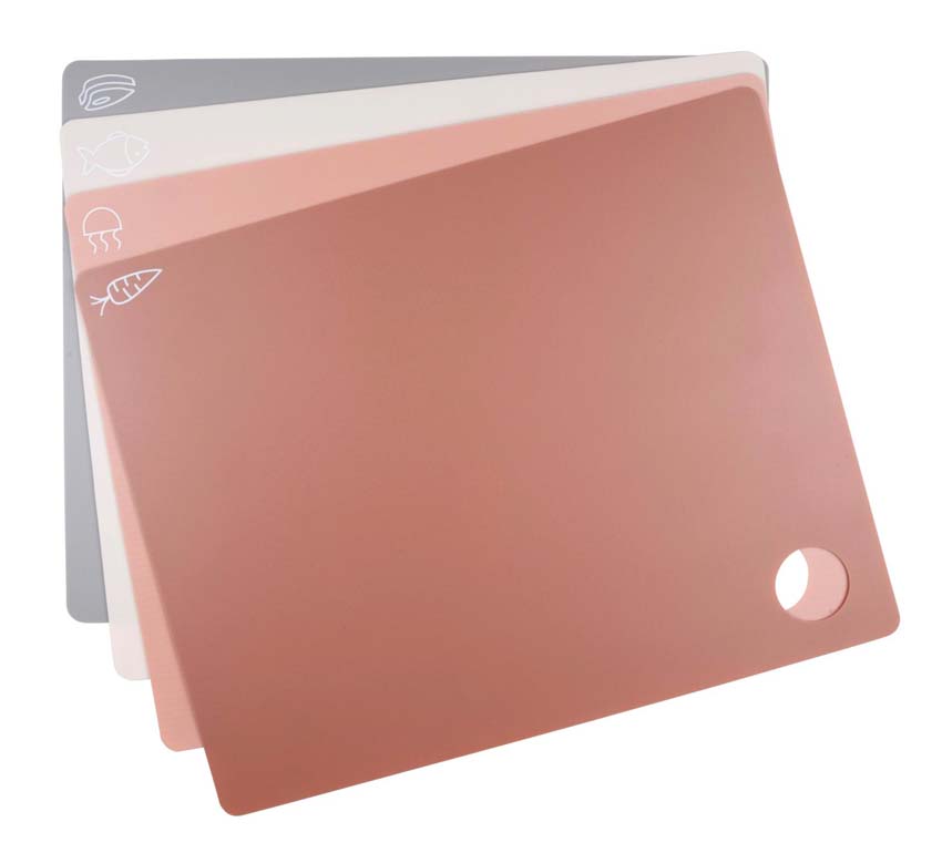 Snijplank kunststof multicolor 38x30,5cm set van 4