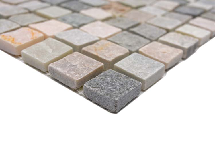 Mozaïek Quarzit Small beige/grijs mat 30,5x30,5cm