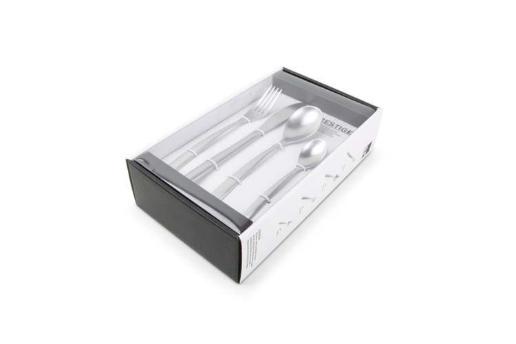 Set de couverts mat satin Prestige 24 pièces