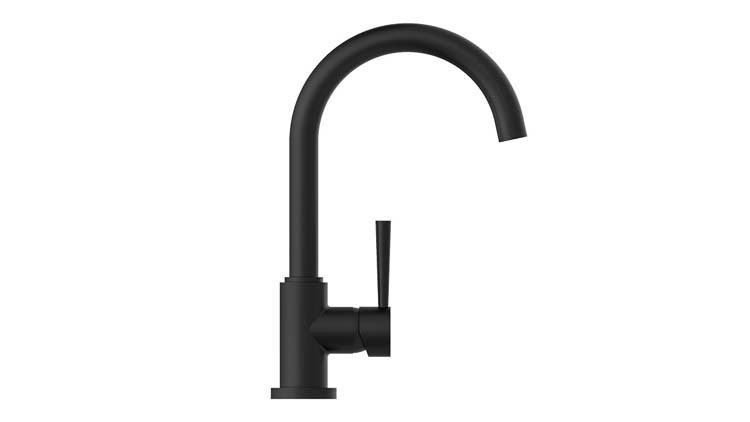 Robinet de cuisine Charlotte noir mat