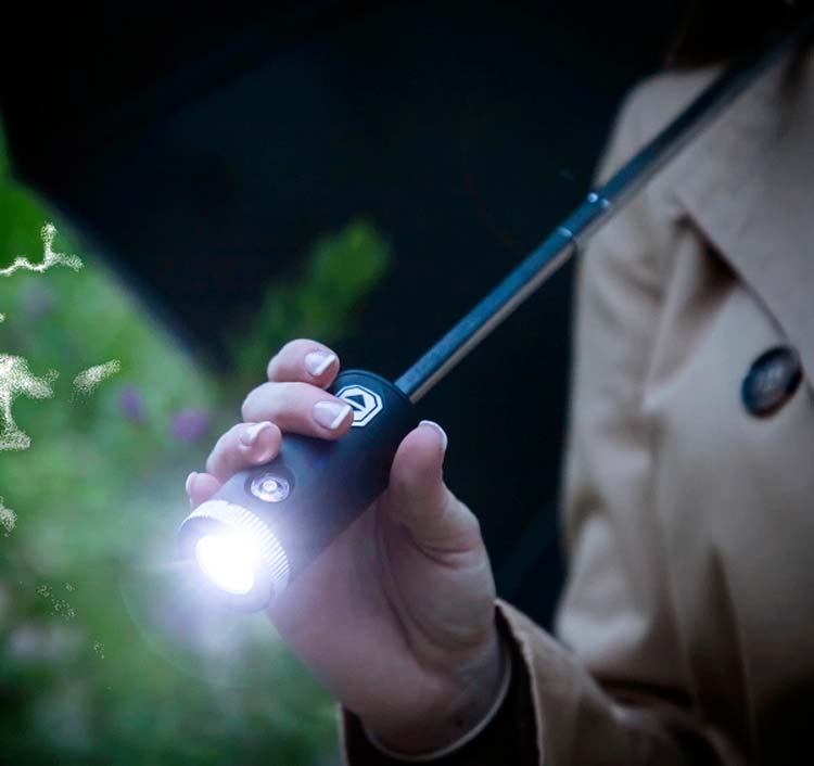 Paraplu opvouwbaar omgekeerd sluitend met led