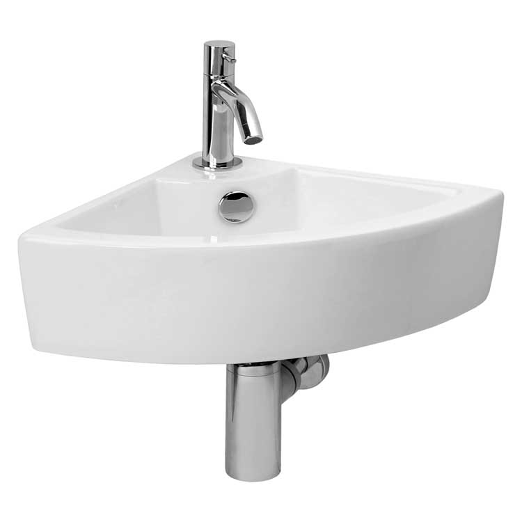 Lave-mains Karo céramique blanc 12,5x32,5x32,5cm set complet