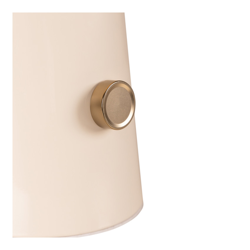 Lucide Vibes Barone - Lampe de table - Ø38cm - 1xE27 - Beige
