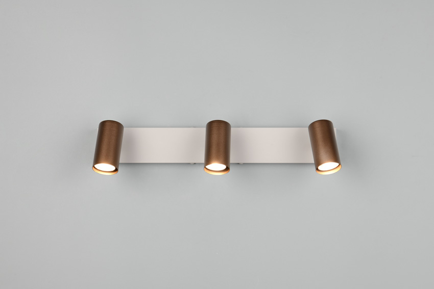 Spot en saillie - café - 41x6x13,5cm - dimmable - GU10/MR11 - 3x5W