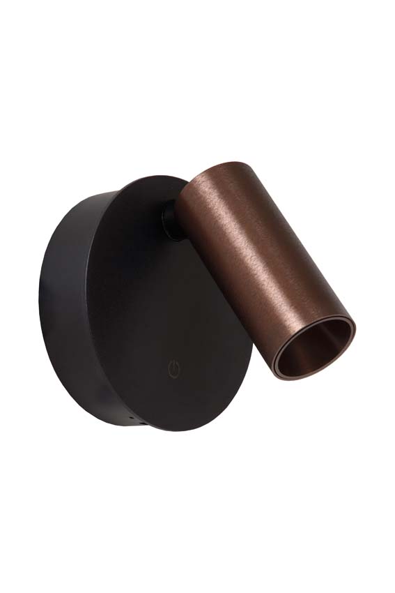 Oplaadbare wandspot Rune - koffie - Ø8,1cm - LED Dimbaar - 1x2W - 2700K/4000K - magnetisch