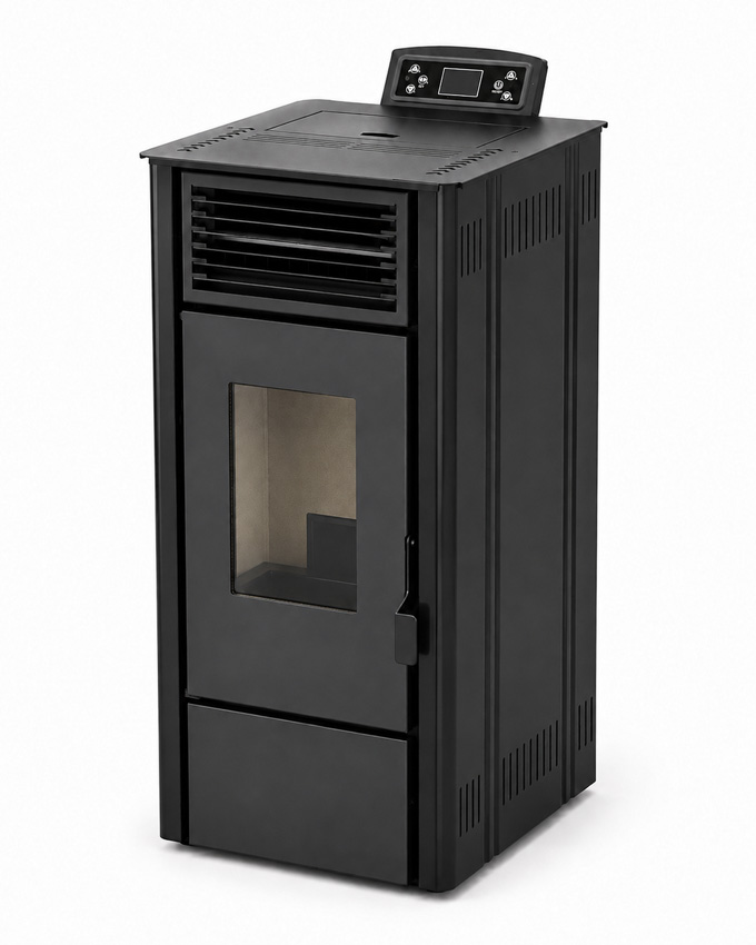 Pelletkachel Digi - 8kW - 160m³ - zwart - 47,8x43,5x90,1cm