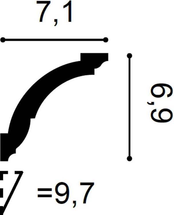 Orac corniche flexible cx100f 2000x71x69mm Orac corniche flexible cx100f 2000x71x69mm