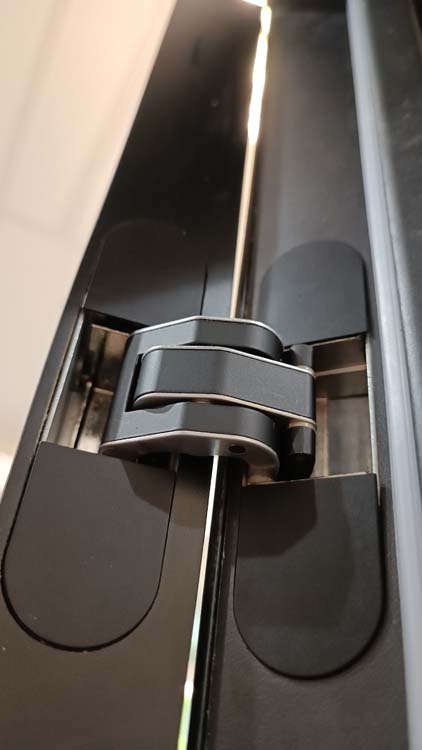 Complete binnendeur Invisible Flat zwart 201,5x73cm tubespaan omkeerbaar + deurkast 20cm