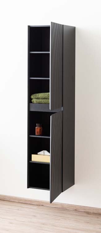 Armoire colonne Windsor noir mat suspendue 170x40x35cm