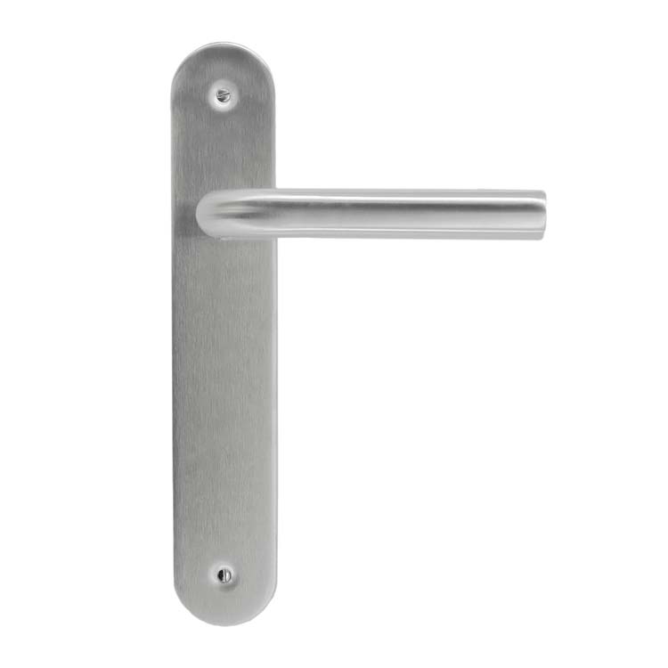 Poignée de porte pro lucera 19mm inox plus sur bouclier sans cylindre
