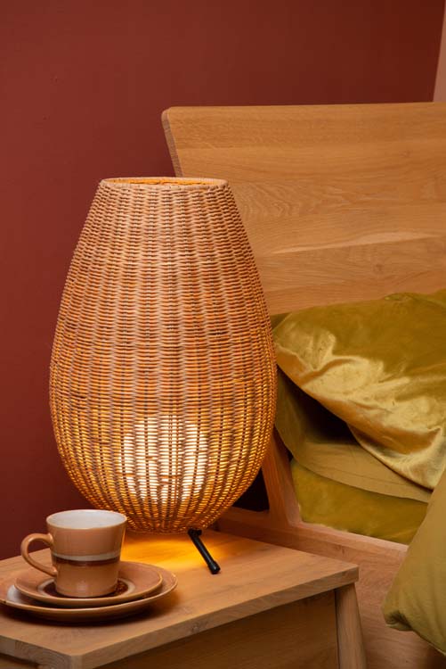 Lampe de table - Ø 30 cm - 1xG9 - Bois clair