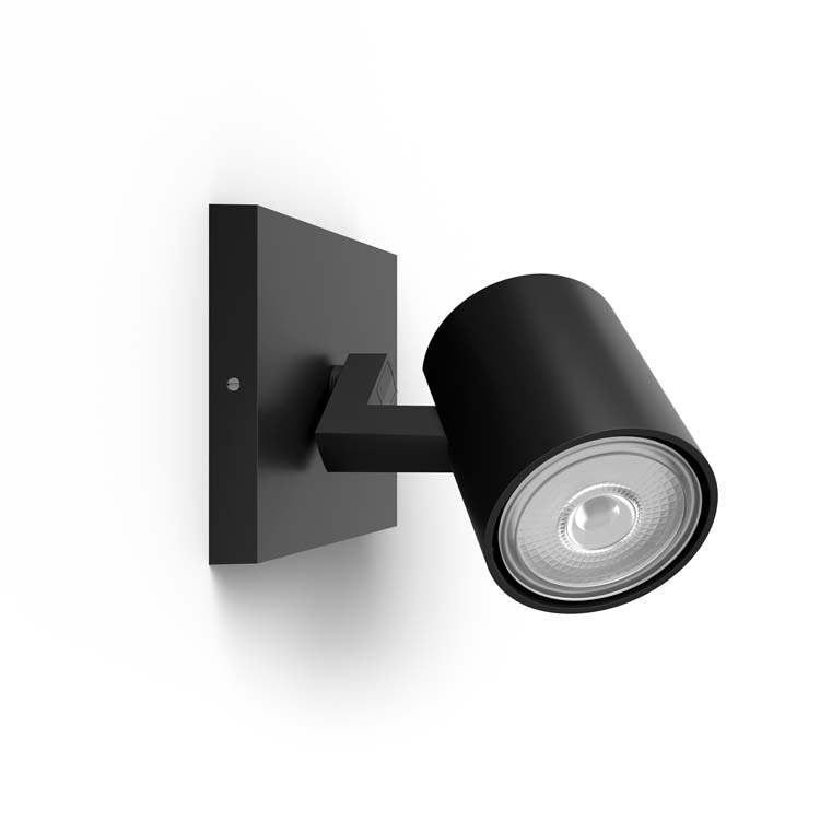 Spot en applique LED single spot Noir 50W
