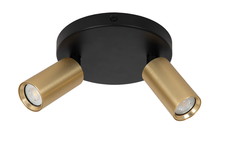 Spot plafond Zen - or mat / laiton - Ø15cm - 2xGU10