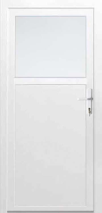 Buitendeur Nono pvc wit 60 mm 860 X 2080 mm 1/3 glas R
