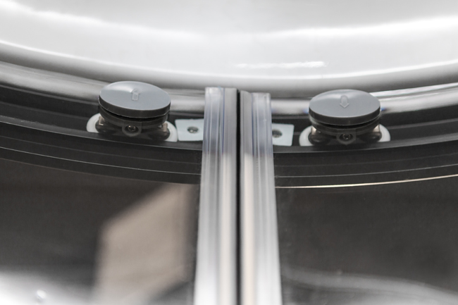 Douchecabine Asterix thermostatisch hoek zwart schuifdeuren 90x90x226cm