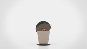 Lampe de table taupe-noir E27