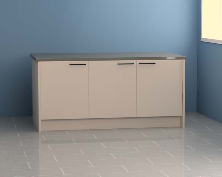 Îlot de cuisine Premium 2 plat 180x91cm - pré-monté