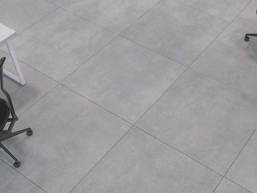 Carrelage de sol et mural Ecuador gris béton 100x100cm