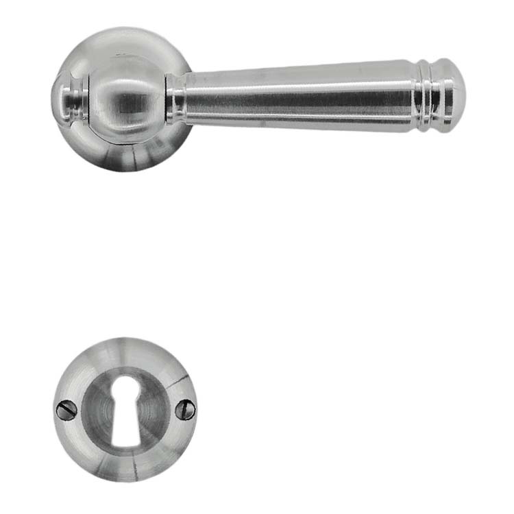 Poignée de porte pro calabria inox plus rosace barbe