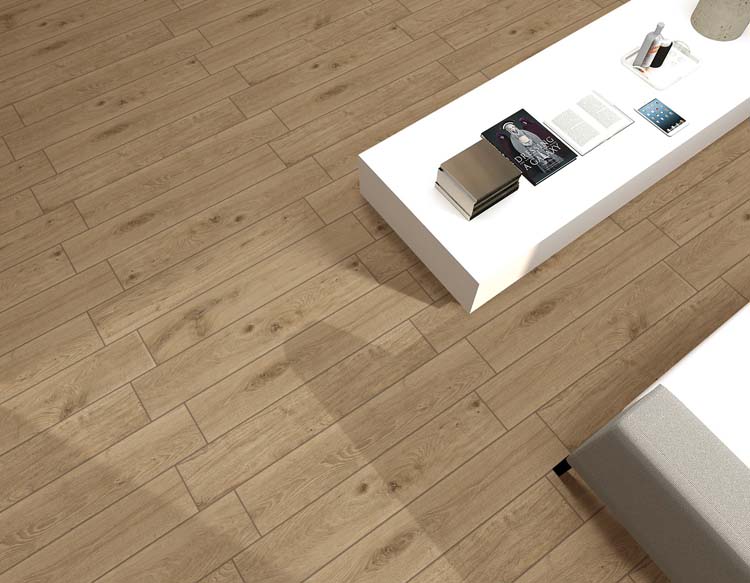 Carrelage de sol et mural Leon brun 20x120cm