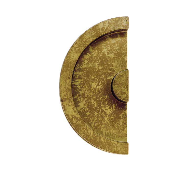 Coquille de porte demi-lune mas 43mmvieux jaune/pièce