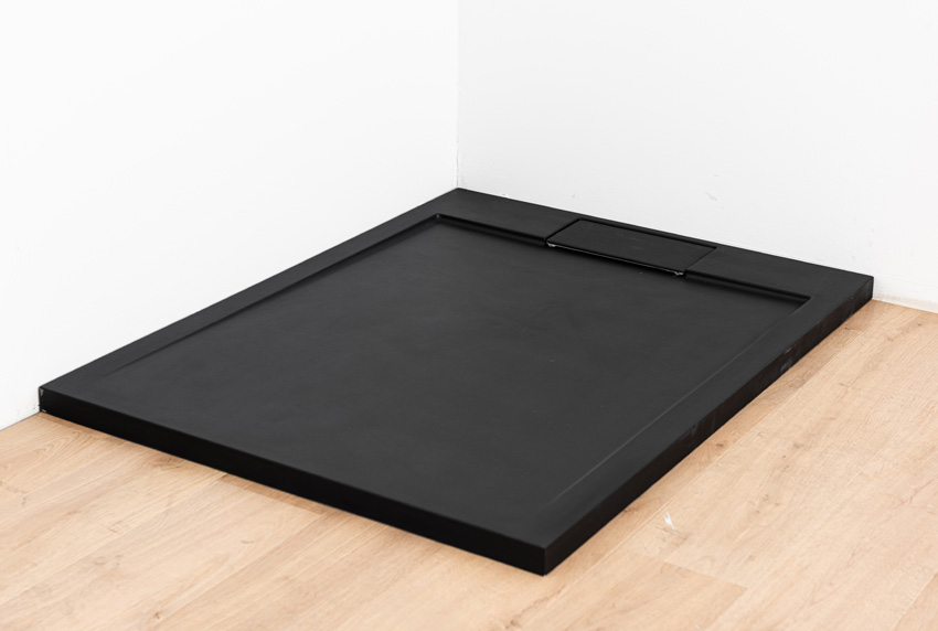 Receveur de douche Akon polybeton noir mat 120x90cm
