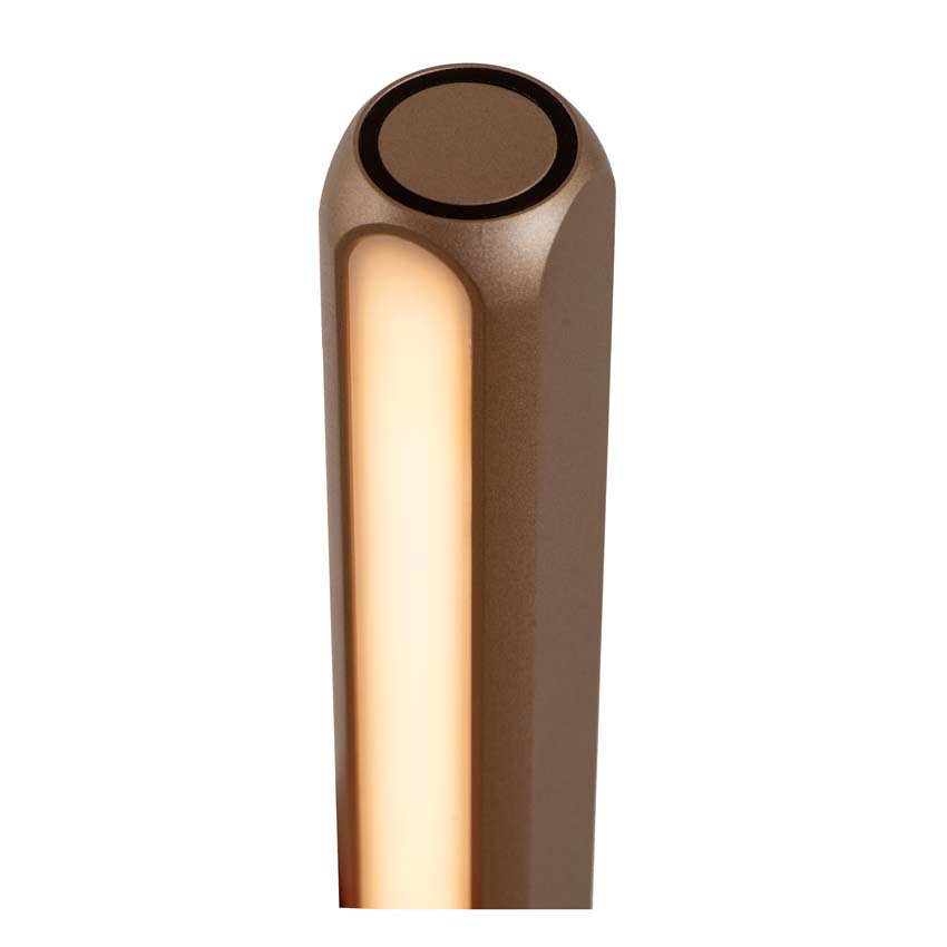 Lucide Premium BRAGA - Vloerlamp - Ø 30 cm - LED Dimb. - CCT - 1x22W 2700K/4000K - Koffie