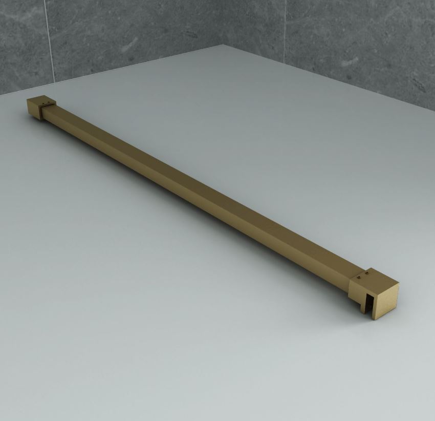 Verstevigingsstang voor douche geborsteld goud 120cm