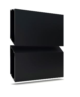Lamelle centre clôture Havana aluminium noir 15x4x200cm