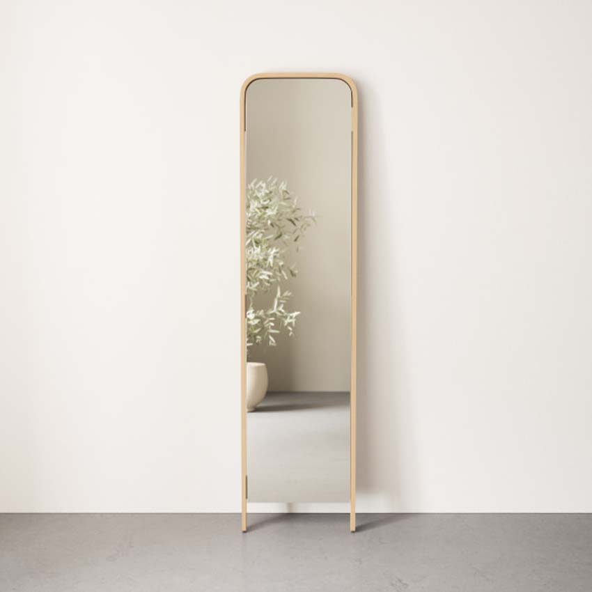 Miroir sur pied rectangulaire Umbra Bellwood naturel 157x39cm