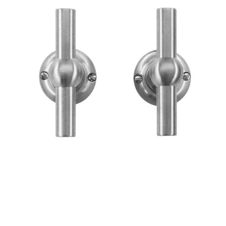 Poignée de porte pro pienza nouveau T+T look inox sans rosace