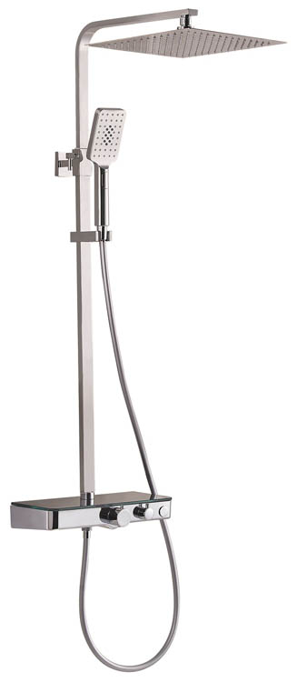 Set de douche thermostatique Olfa chrome-anthracite Set de douche thermostatique Olfa chrome-anthracite