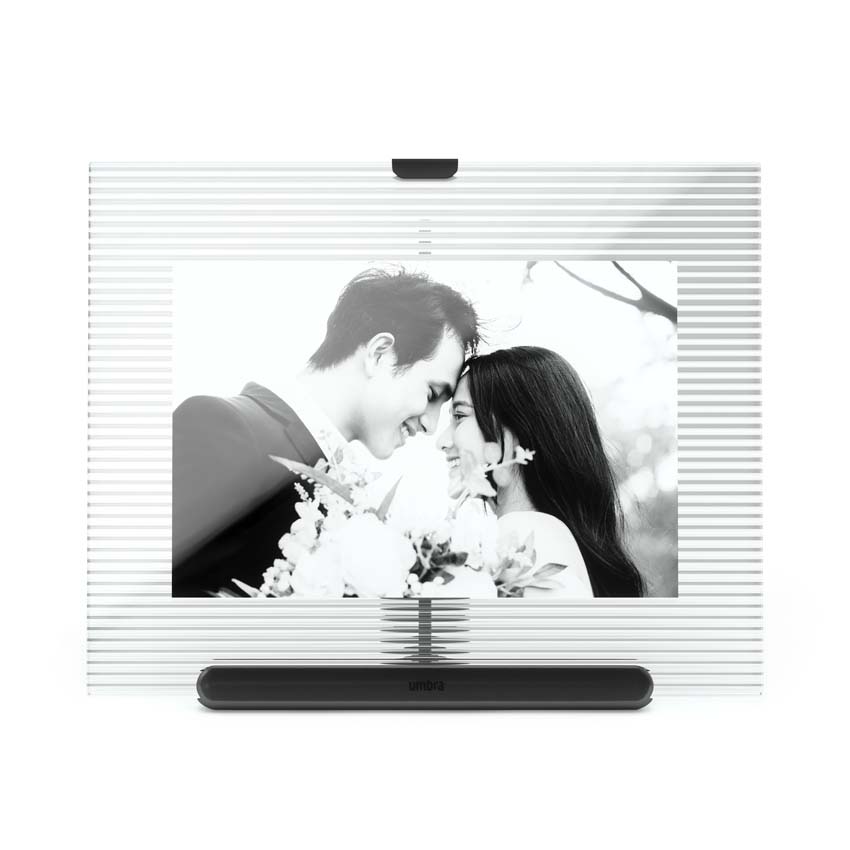 Cadre photo Umbra Flute noir 10x15/13x18cm avec verre strié