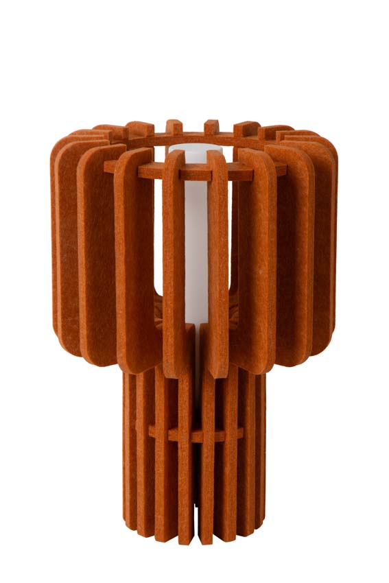 Tafellamp - terracotta - 24x24x35cm - dimbaar - E27 - 40W - vilt