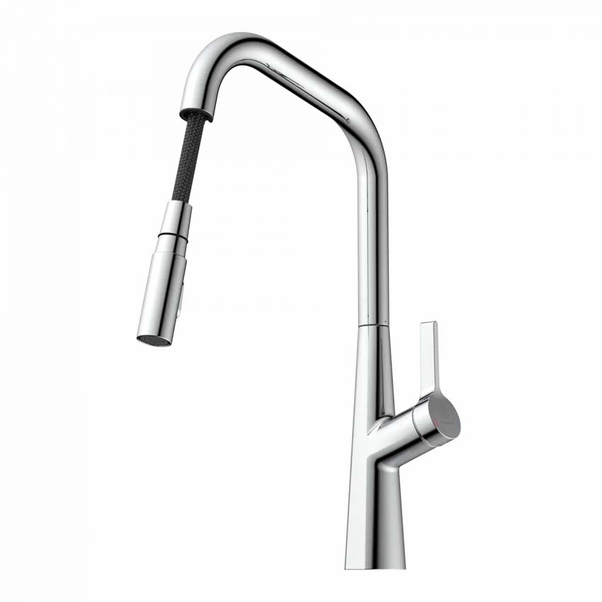 Keukenkraan Wasserwerk WK 9 Edge chroom met uittrekbare uitloop