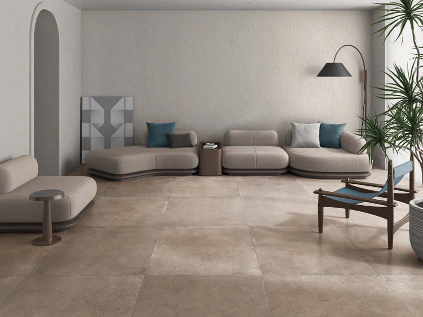 Carrelage de sol et mural Logara taupe 60x60x1cm