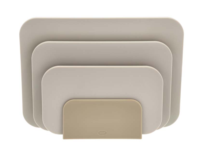 Planche à découper plastique gris 35x25cm set de 3