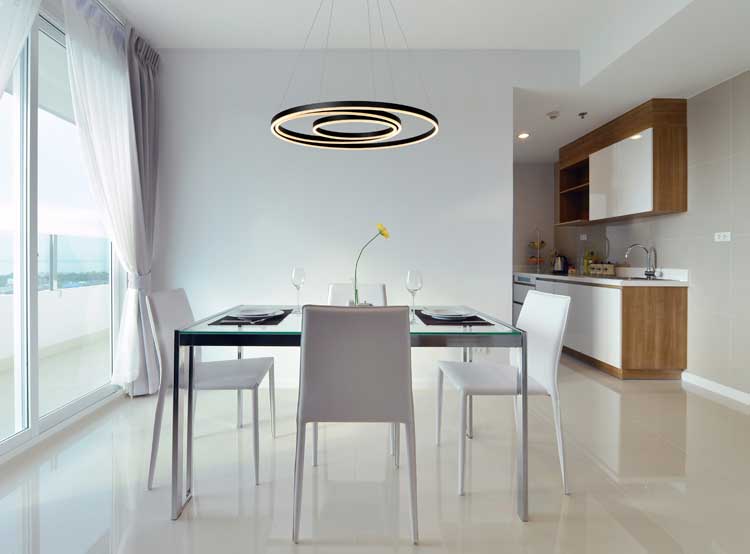 Lucide TRINITI - Hanglamp - LED Dimb. - 1x32W 3000K - Zwart
