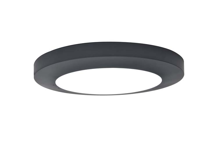 Eclairage extérieur plafonnier gris foncé 3000K 1250 lumen