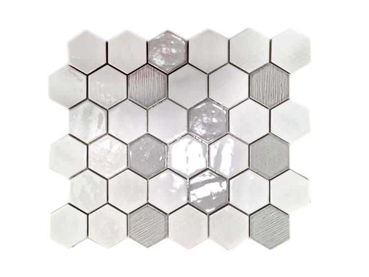 Mosaïque Hexagon brillant 25,3x29,3cm