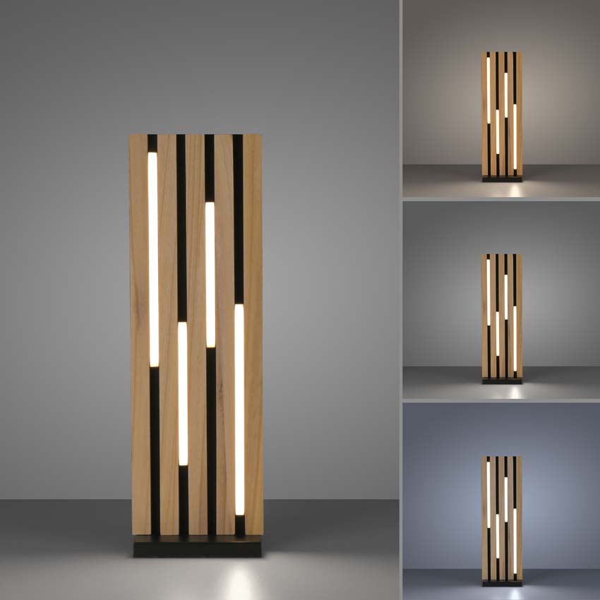 Tafellamp Line-up natural wood - dimbaar - 14W - 2700-5000K - IP20