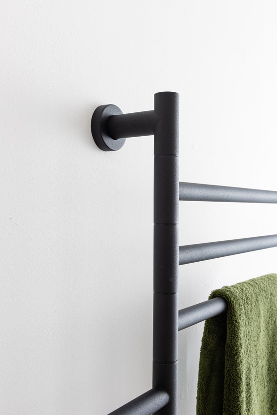 Handdoekradiator Dawn enkel 62,2x51,6cm zwart 80Watt