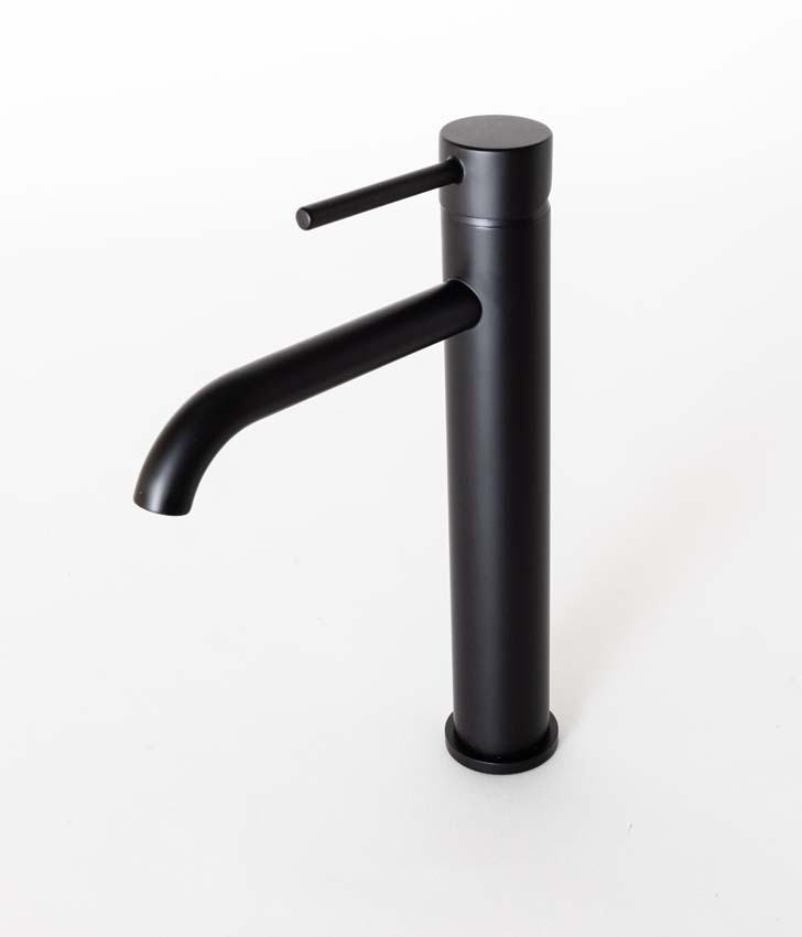 Robinet de lavabo Maddi noir mat surélevé