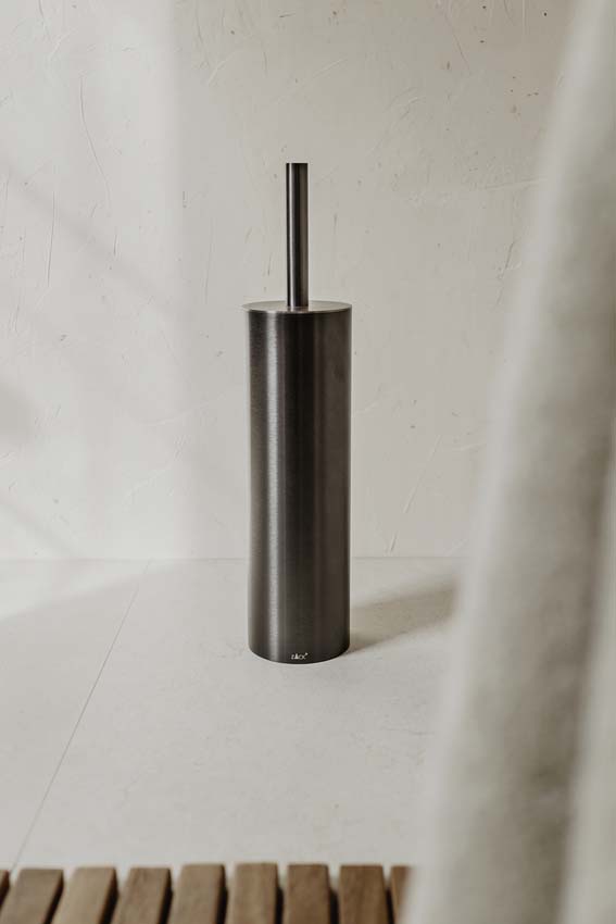 Toiletborstel Zack Tubo RVS grafiet 40,2cm